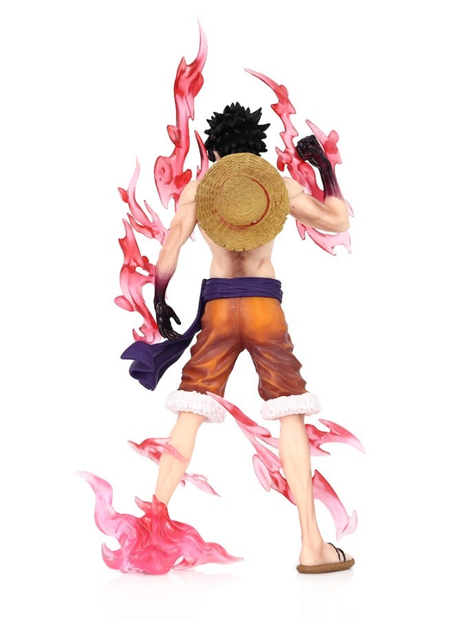 شخصية أنيمي قطعة واحدة لوفي، شخصية عمل لوفي مع تأثير الكرز المتدفق، تمثال نموذج شخصية PVC ممتاز، لعبة شخصية سوبر أنمي لديكورات سطح المكتب/المقتنيات، 12.5 × 24 سم - Image 4