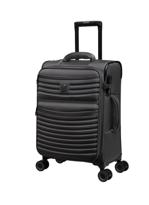 it luggage UPPER LITE Precursor, Unisex Polyester Material Soft Case Luggage, 8x360 degree Spinner Wheels, Expandable Trolley Bag, Telescopic Handle, TSA lock, 12-2883B08, Size Cabin, Color Charcoal