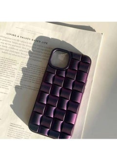Color Fans Matte Purple 3D Cube Weave Texture iPhone 14 13 12 Pro Max Case iPhone 14 13 12 Pro Case iPhone 14 Plus Case iPhone 14 13 12 Case  - Image 2