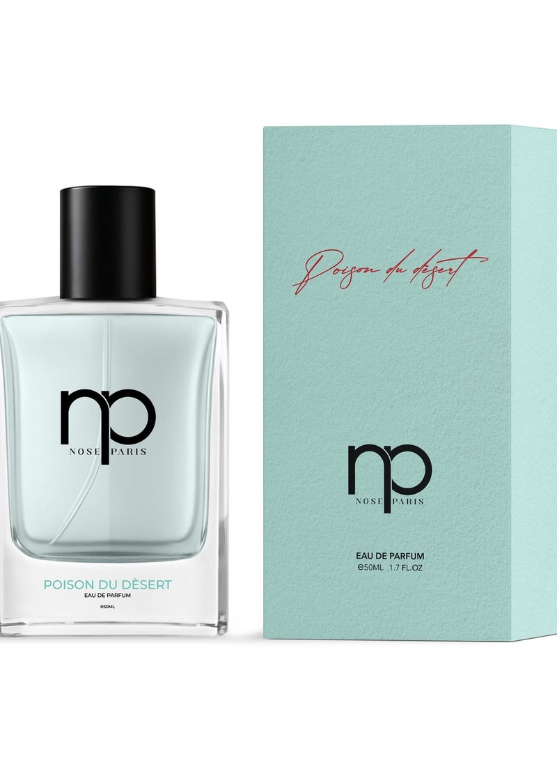 Nose Paris Poison Du Desert (Desert Poison) for Men - Eau de Parfum, 50ml - Intense Spicy & Woody Oud-Style Scent - Image 1