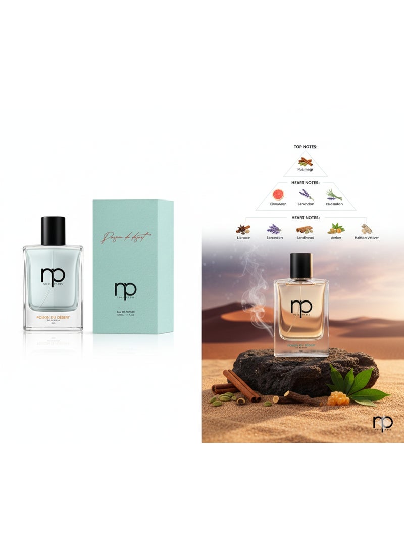 Nose Paris Poison Du Desert (Desert Poison) for Men - Eau de Parfum, 50ml - Intense Spicy & Woody Oud-Style Scent - Image 5