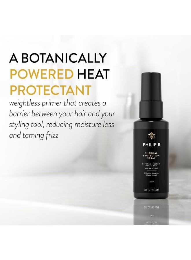 PHILIP B Thermal Protection Spray 2 oz. (60 ml) | Plump, Shine & Protect Hair from Heated Hair Tools - Image 2