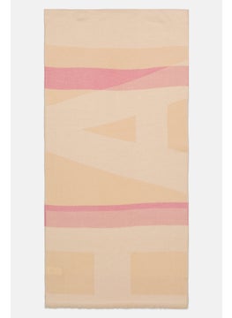 Tchibo Women Jacquard Scarf 50 x 210 cm, Beige  - Image 2