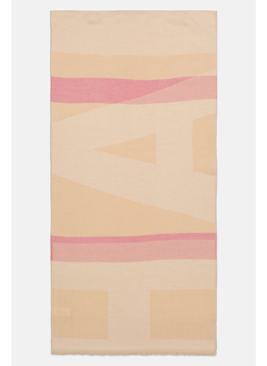 Tchibo Women Jacquard Scarf 50 x 210 cm, Beige  - Image 2