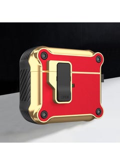 Case Cover For AirPods 3 Wireless Earphone Eagle Electroplating Protective Case with Hook Red