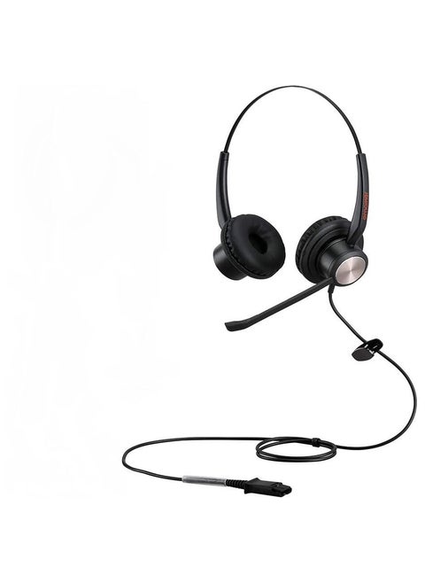 Emaiker Wired RJ9/RJ11 Office Headset with Noise Canceling Microphone for Landline Phone and IP Phone, Works with Yealin-k, Grandstreams, Snom, Fanvil ‎EMK810DQD002A