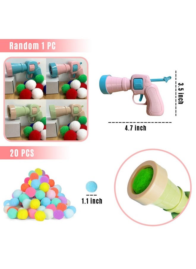 MOMOONNON MOMOONNON Cat Toys Interactive Cats Pom Pom Balls Launcher Feather Toy Replacement Teaser Toys for Indoor Cat Kitten Toys Supplies (Style 01)  - Image 5