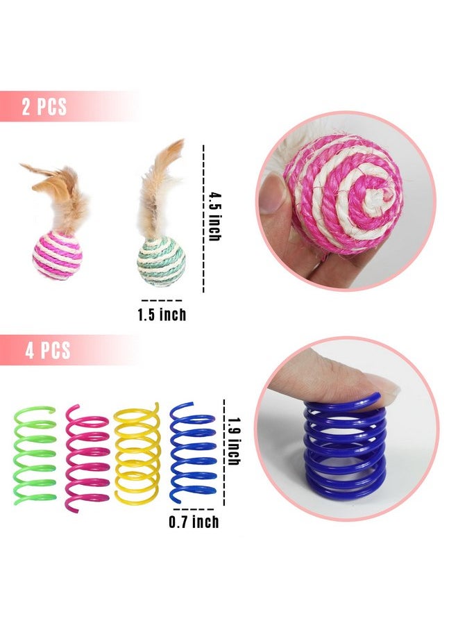 MOMOONNON MOMOONNON Cat Toys Interactive Cats Pom Pom Balls Launcher Feather Toy Replacement Teaser Toys for Indoor Cat Kitten Toys Supplies (Style 01)  - Image 4