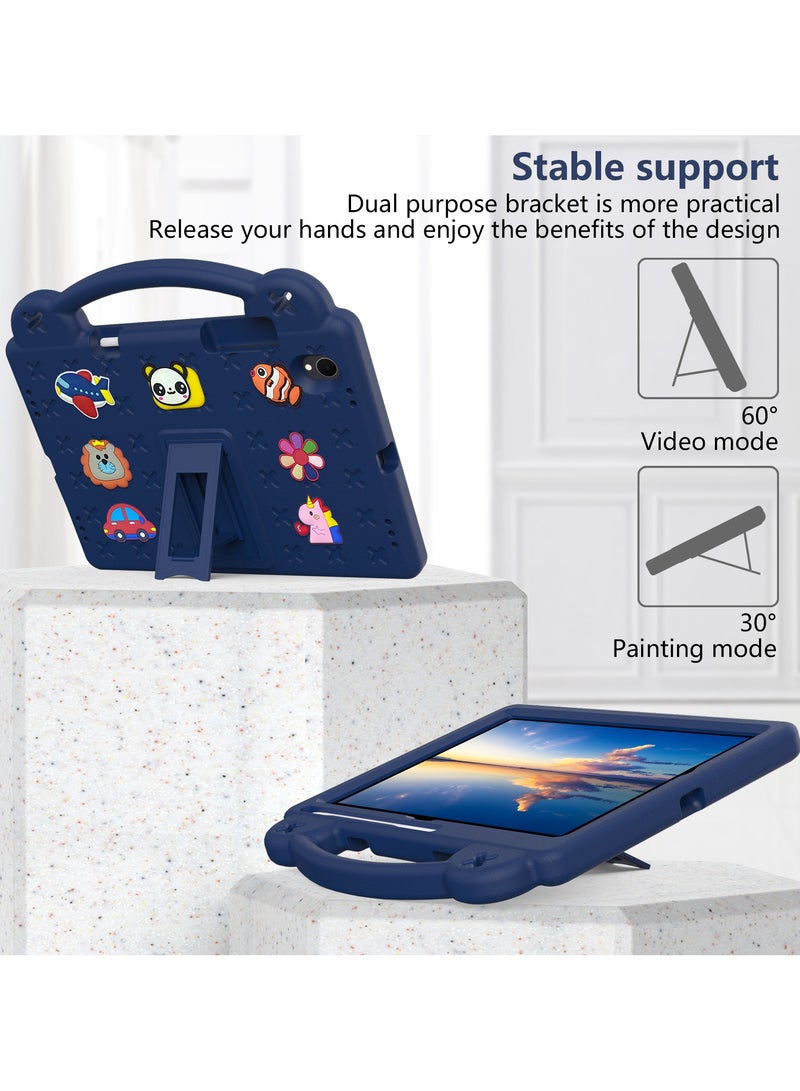 VKL Kids Case Compatible with Samsung Galaxy Tab S11 11 Inch 2025, Lightweight EVA Kids Friendly Shockproof Case Cover with Invisible Bracket, Handle and Shoulder Strap (Navy Blue) - Image 4