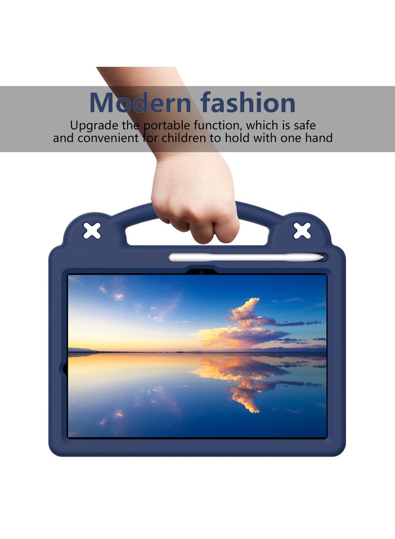 VKL Kids Case Compatible with Samsung Galaxy Tab S11 11 Inch 2025, Lightweight EVA Kids Friendly Shockproof Case Cover with Invisible Bracket, Handle and Shoulder Strap (Navy Blue) - Image 5