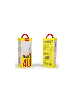 إل دينو Ldnio A4403 شاحن سريع عالي الجودة بقابس الاتحاد الأوروبي 4 منافذ USB 4.4 أمبير 30 وات - أبيض  - Image 4