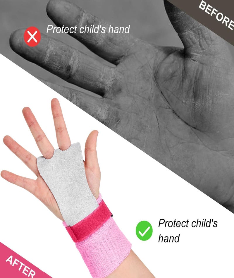 SonaBhu Kids Gym Gloves, 1 Pair Hand Grip for Gym, Workout Equipment for Kids, Gymnastics Equipment for Children, Durable and Comfortable - Image 4