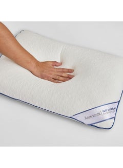 MAXQON Set Of 2-Cooling Ergonomic Memory Foam Pillow With Cooling Technology and Removable Cover - 60x40x13 cm  - Image 3
