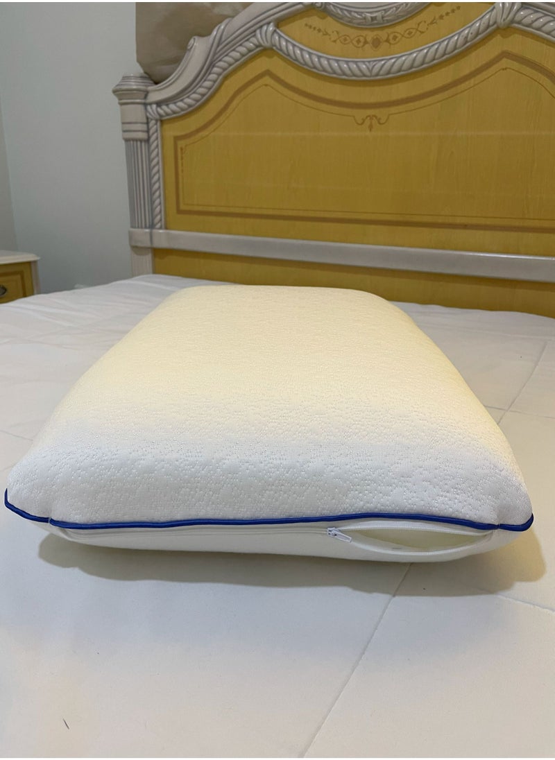 MAXQON - Set Of 2-Cooling Ergonomic Memory Foam Pillow With Cooling Technology and Removable Cover - 60x40x13 cm - Image 1