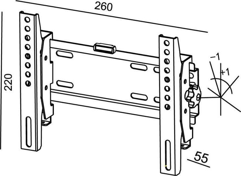 MX TV Wall Mount Bracket for 32–55 Inch LED, LCD, Plasma Screens – Heavy Duty Tilt Wall Mount Stand – VESA Compatible TV Holder for Flat and Curved TVs - Image 2