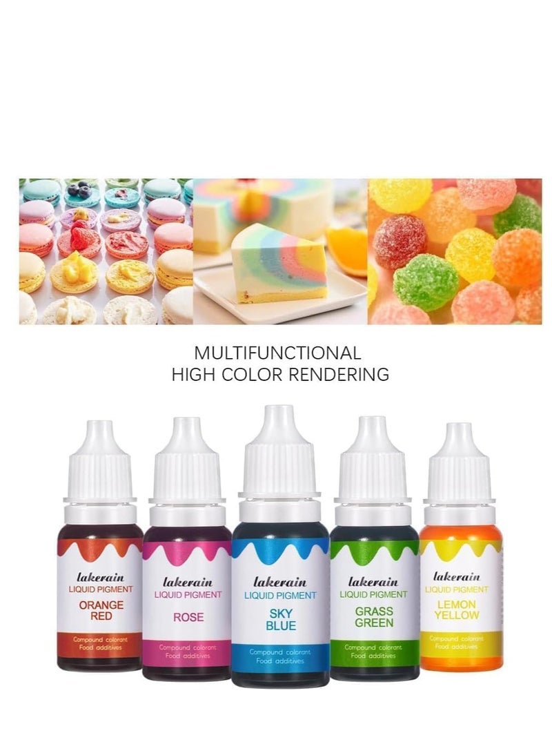 lakerain 12 Colors Lipstick Liquid Pigment Set, DIY Lip Gloss and Lipstick Liquid Coloring Colorant Dye, Edible Coloring Pure Plant Pigment, Dying Candle Soap Lip Gloss Making Craft for DIY - Image 5