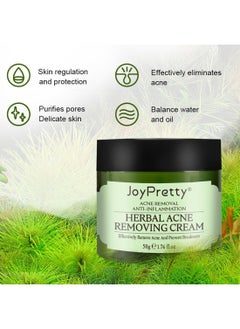 JoyPretty Herbal Acne Removing Cream, Anti-Inflammation Acne Treatment Face Cream with Tea Tree Oil, Acne Spot Treatment for Face and Acne Dots, Inflammation Relief 50g  - Image 3