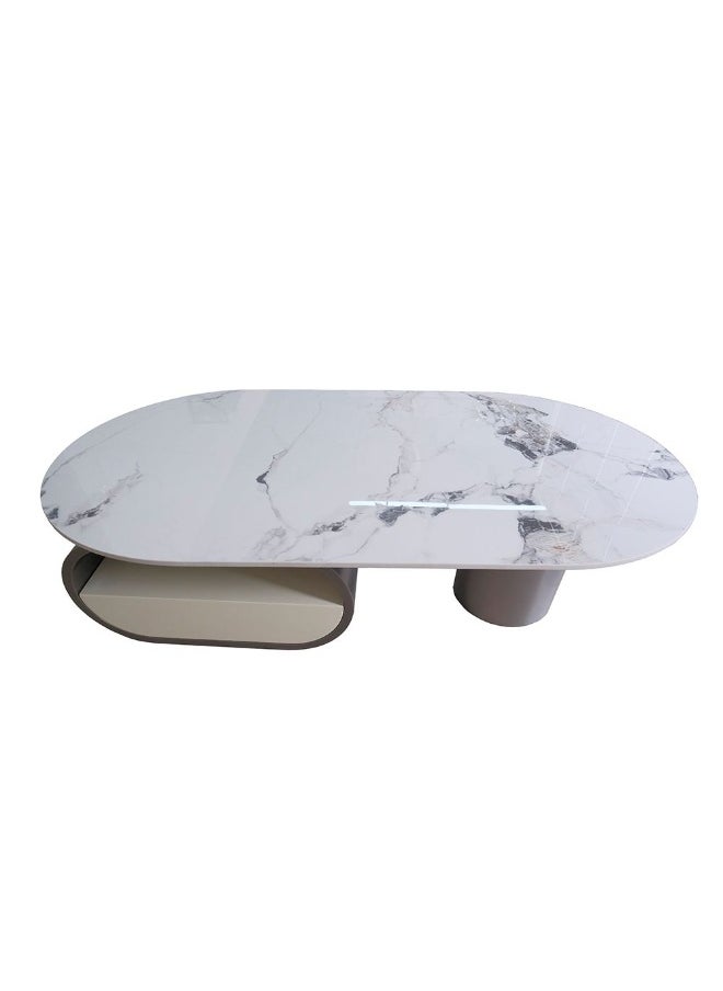 Ramsy Round Centre Table With Drawer Multifunctional Living Room Table Space Saving Center Table Modern Design Furniture For Home Living Room -White/Gunmetal Black - pzsku/Z0330CB5422D65AD242C6Z/45/_/1731934231/f046f619-35ee-43de-b1f1-08fa241c1bb1