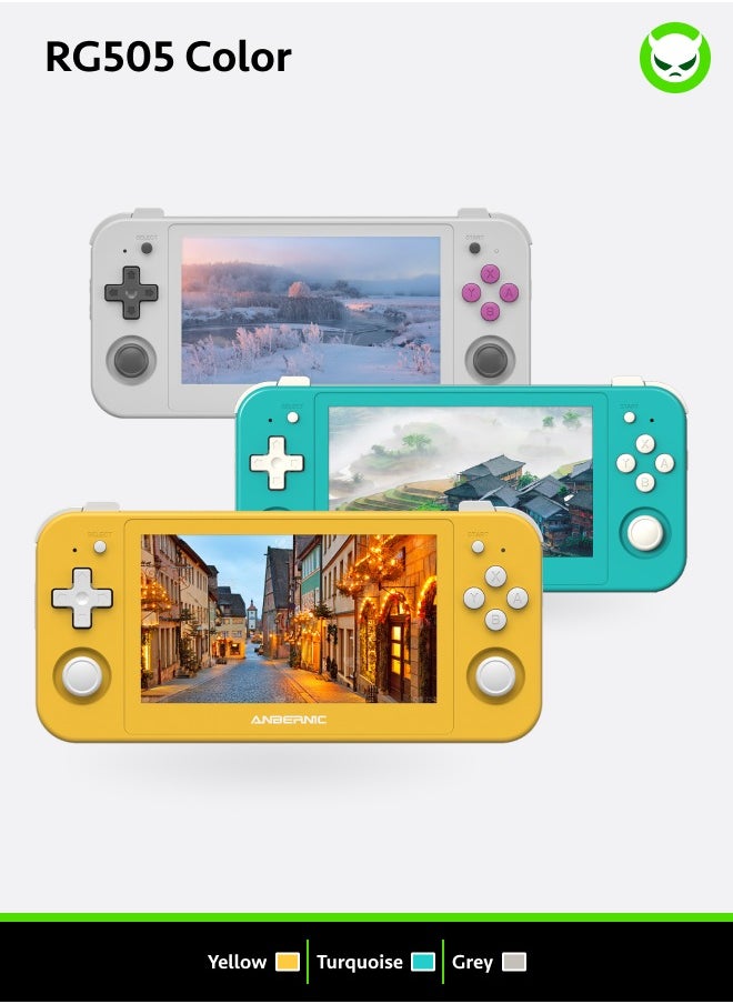 ANBERNIC  Anbernic RG505 Handheld Game Console 4.95-inch OLED Touch Screen 960:544 Android 12 Unisoc Tiger T618 64-bit 4GB LPDDR4X 26 Emulators with Gift Package【Grey-256G with 31,000 Games Pre-installed】  - Image 4