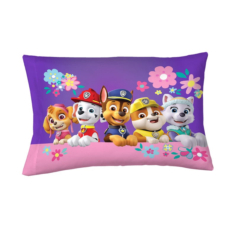 Franco Kids Bedding Super Soft Microfiber Reversible Pillowcase, 20 in x 30 in, Paw Patrol Girls - Image 1