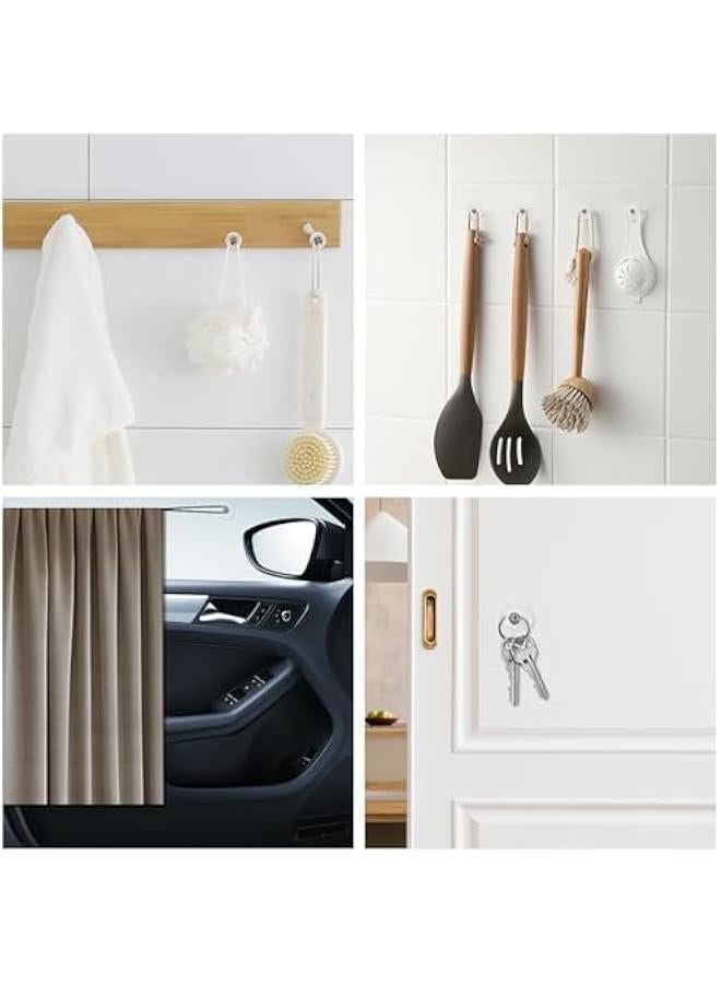 12pcs Thread Suction Cup, Window Suction Cup Hooks with M4 Metal Screw Rods and Nuts Heavy Duty Clear PVC Sucker Pads Strong Adhesive Suction Holder for Bathroom Wall Door Glass Car Shade(25mm) - Image 3