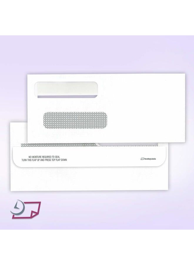 Next Day Labels Box of 500# 8 Self Seal Double Window Security Check Envelopes - Image 4
