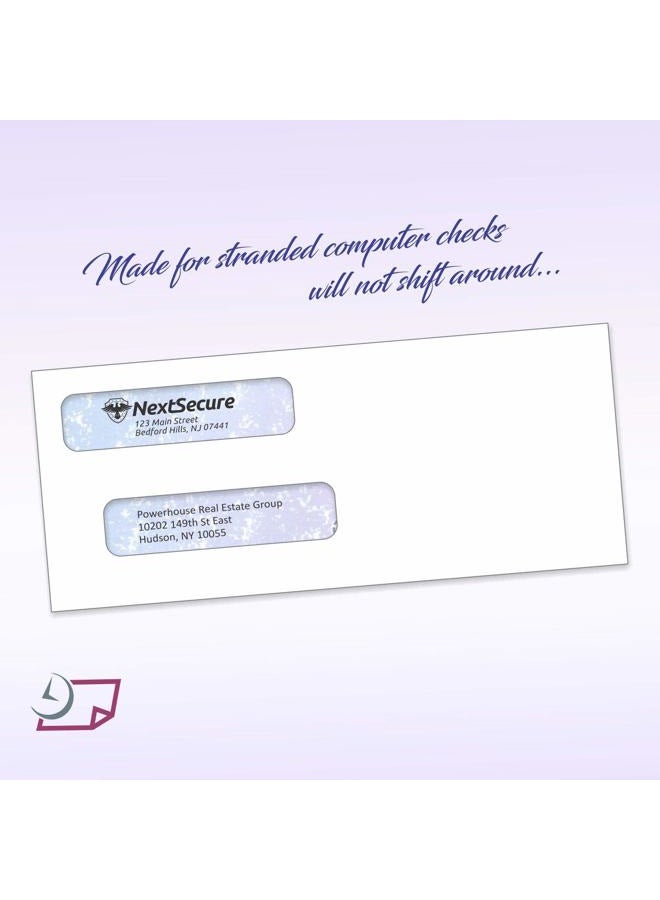 Next Day Labels Box of 500# 8 Self Seal Double Window Security Check Envelopes - Image 5