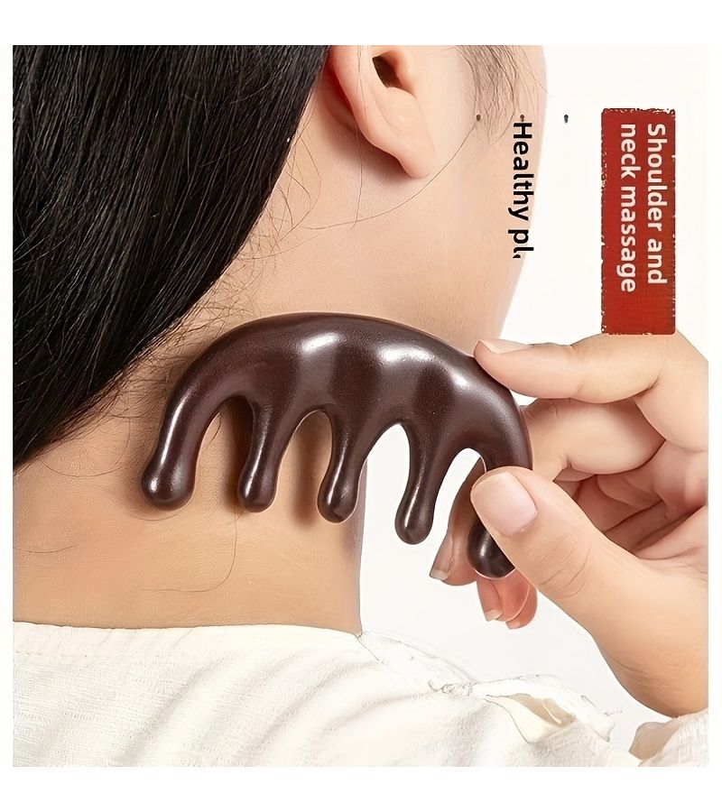 1 3pcs Multifunctional 4 In 1 Meridian Massage Comb 5 Tooth Handle Free Scalp Comb Unisex - Image 5