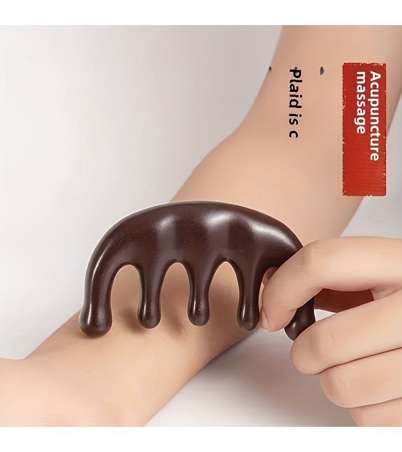 1 3pcs Multifunctional 4 In 1 Meridian Massage Comb 5 Tooth Handle Free Scalp Comb Unisex - Image 2