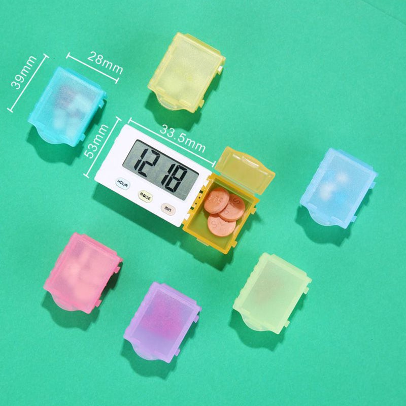 Dust-proof Separated Pill Organizer Pill Box Case Electronic Timer Alarm Clock Reminder Medicine Storage Dispenser - Image 2