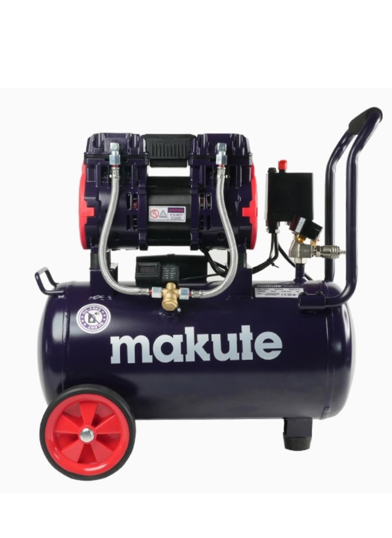 makute - 30L Air Compressor - 1500W, 8 Bar, 30L Tank, 210 L/min Flow Rate, 2850 RPM - Portable & Powerful for Home and Workshop Use, AC121-30W - Image 1