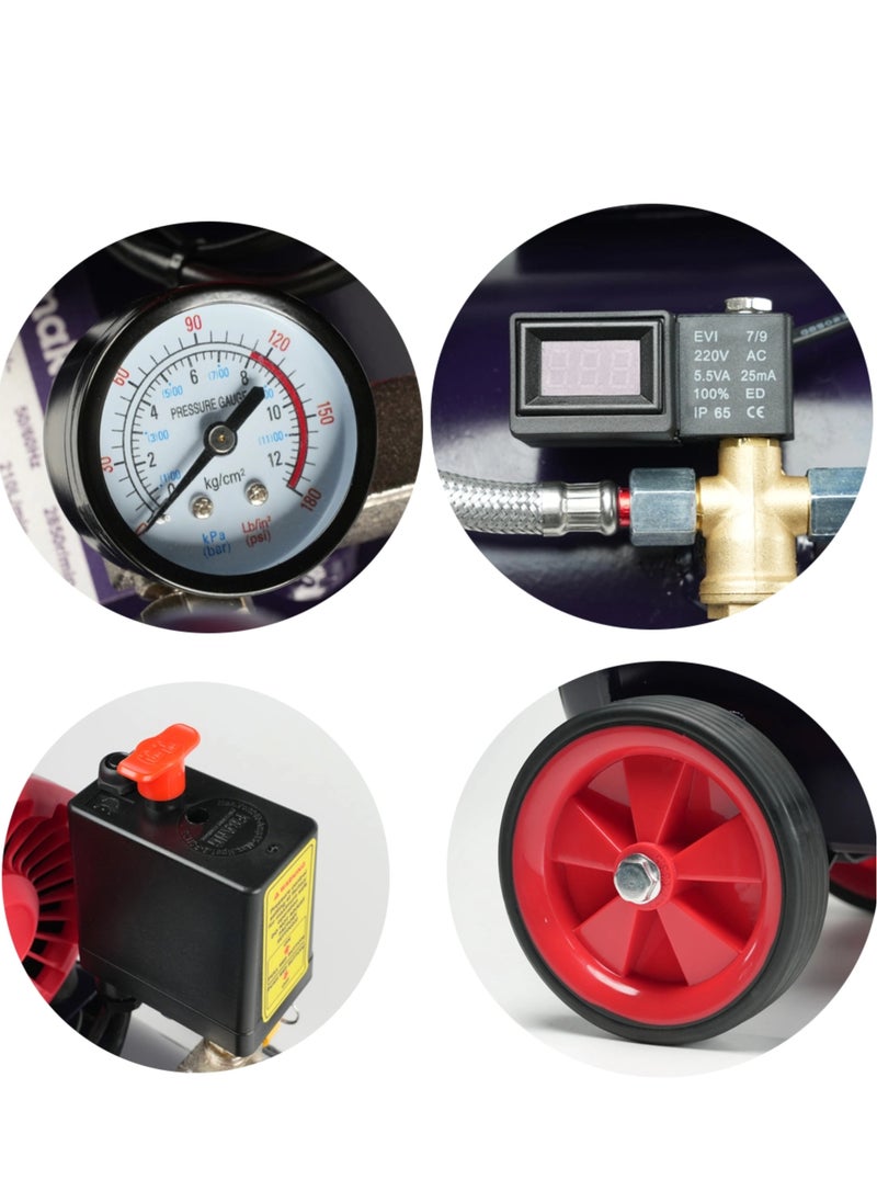 makute - 30L Air Compressor - 1500W, 8 Bar, 30L Tank, 210 L/min Flow Rate, 2850 RPM - Portable & Powerful for Home and Workshop Use, AC121-30W - Image 1
