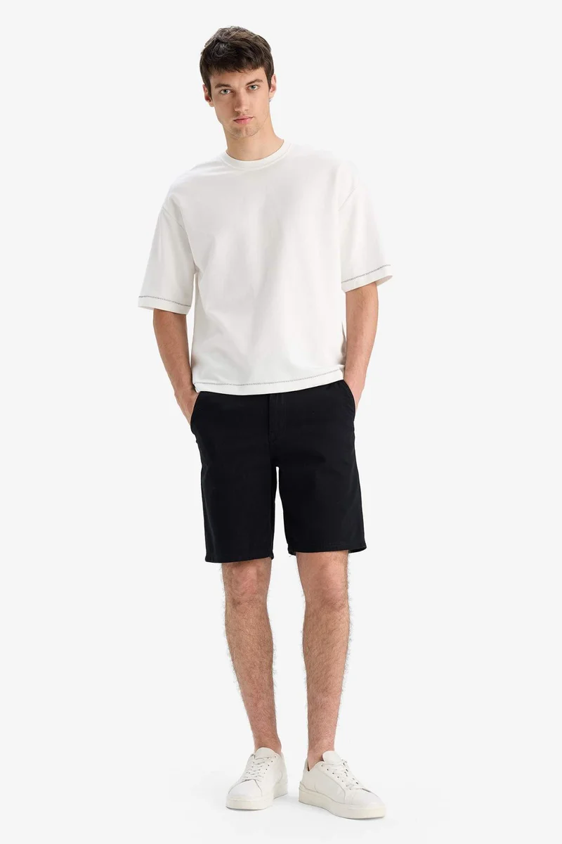 ديفاكتو Cotton Regular Fit Bermuda Shorts