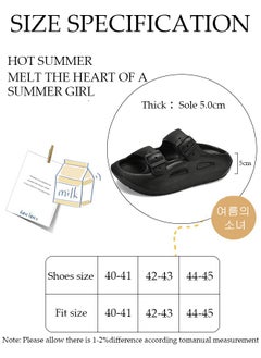 DUNISO Men's slippers Summer Sandals Lightweight Slide Sandal with Non-slip Soles Thick Sole Beach Slipper Breathable Slip-on Sandal House Flat Slipper for Indoor and Outdoor  - Image 4