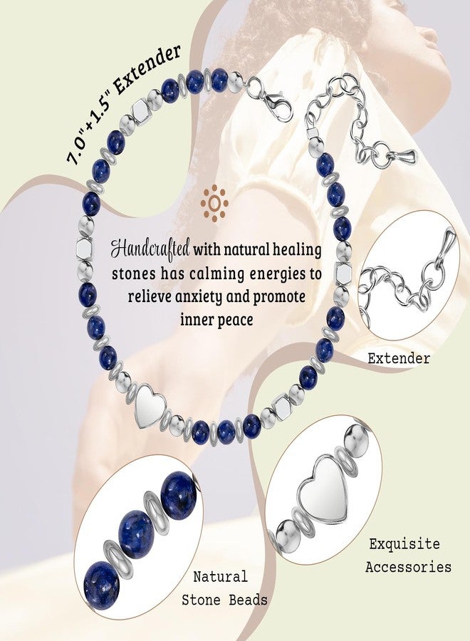 ZOKCC Inspirational Gifts Bracelets for Women Birthday: Healing Natural Stone Beaded Bracelets - Thinking of You Get Well Soon Christmas Day Gifts for Women Friends Sister Bestie Mom Daughter - Image 3