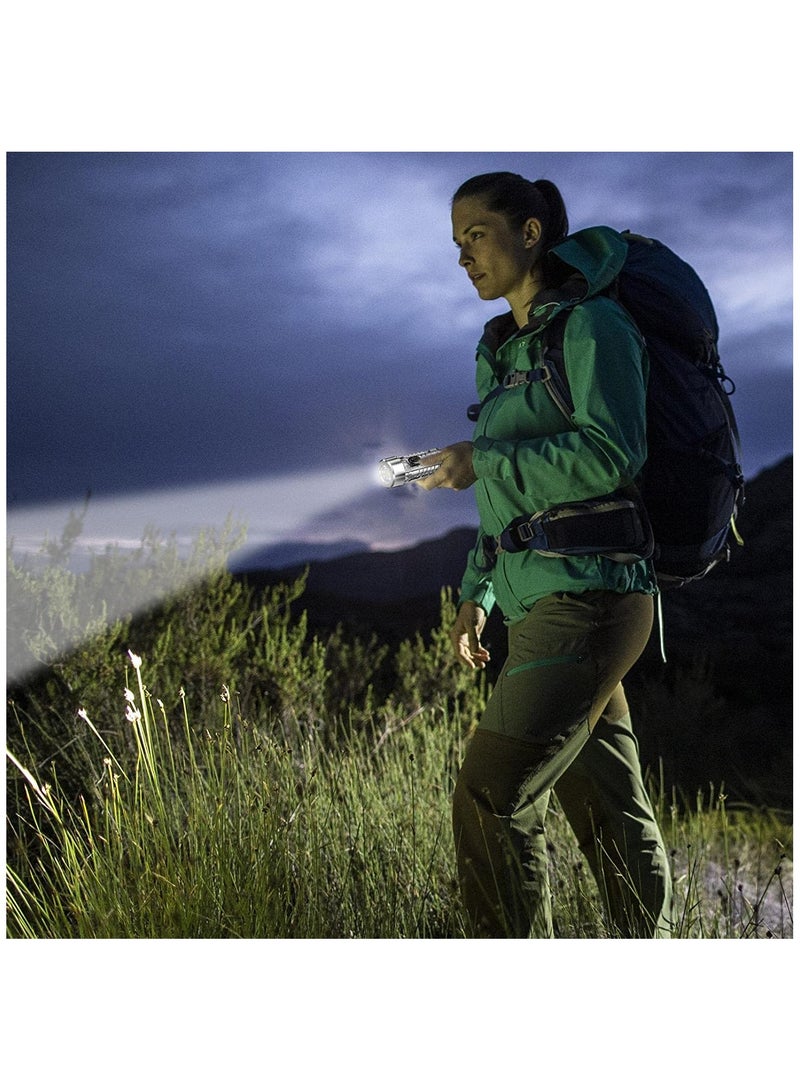 Beauenty Compact USB Pocket Flashlight with Keychain, LED Fluorescent Red and Blue Light for Camping, Featuring 5 Brightness Levels, 3 Glow Modes, and 3 Unique Flash Patterns. - Image 2