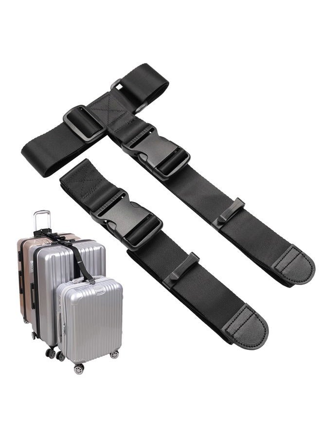 Vigorport Luggage Connector Straps,Add a Bag Suitcase Strap Belt, Clip Link,Multi Adjustable 1.5" W Travel Attachment Accessories for Carry on Bag Stacker -2Pack(Extended Size) - Image 1