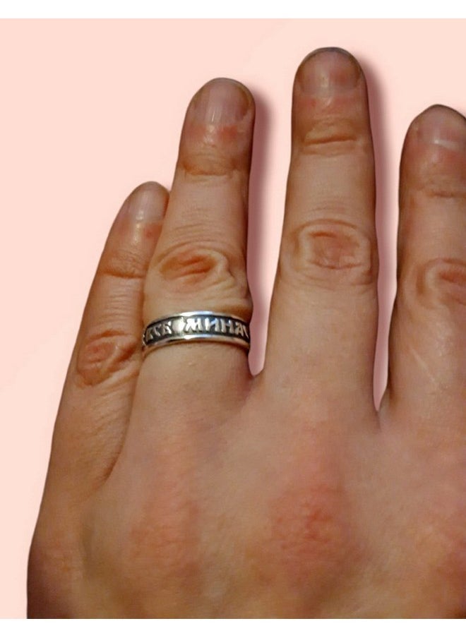 Generic - King Solomon'S Sterling Silver Ring Ukrainian 'Everything Passes. This Too Shall Pass. Все Минає І Це Минає' (17) - Image 1