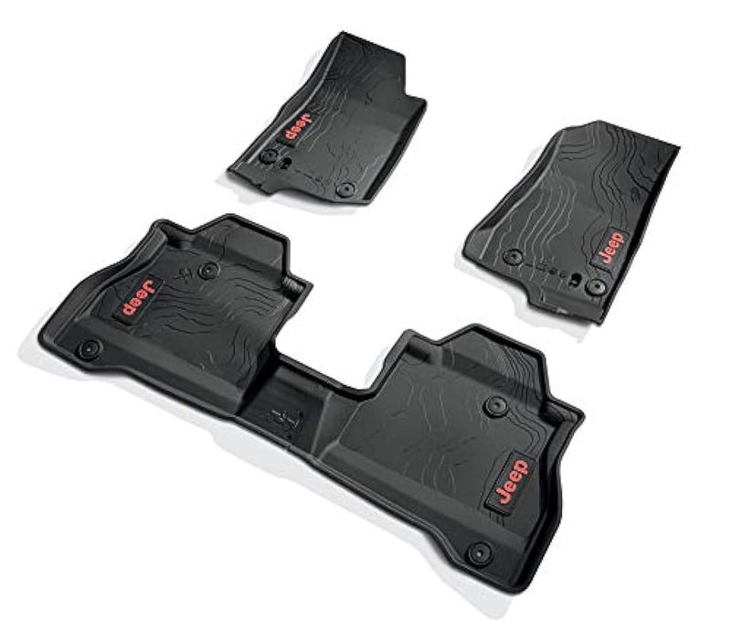 Mopar Jeep 2020 Gladiator All Weather Floor Mats Red Lettering OEM Mopar