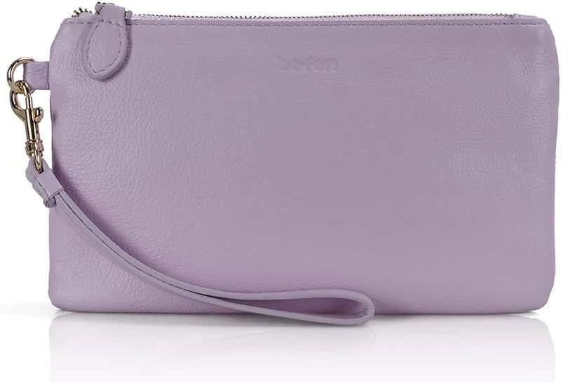 befen Genuine Leather Wristlet Clutch RFID Blocking Bag Cell Phone Wallet Purse Wristlet Wallet Purses and Handbags for Women - Image 1