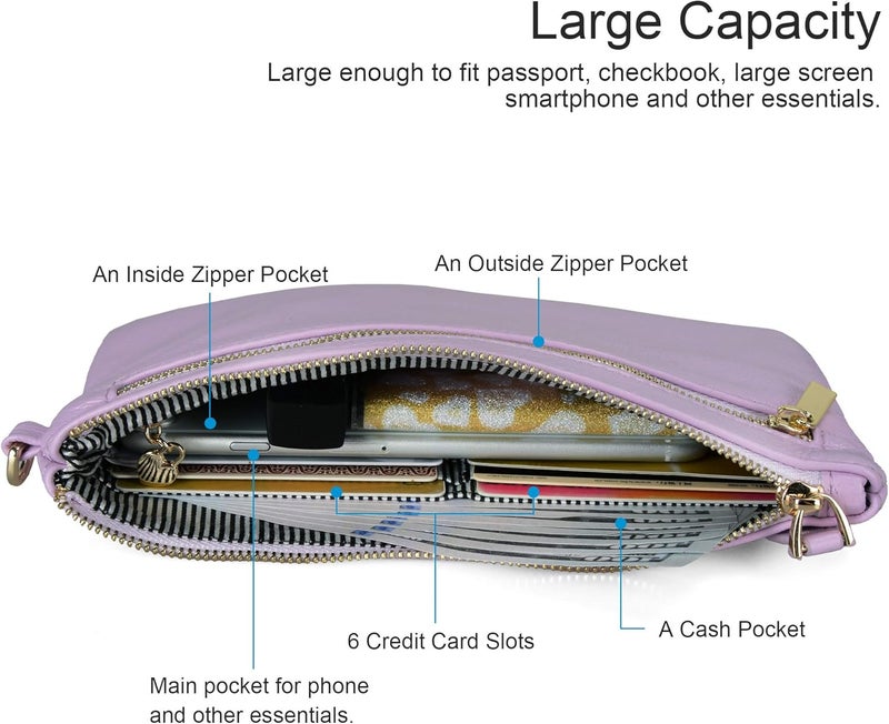 befen Genuine Leather Wristlet Clutch RFID Blocking Bag Cell Phone Wallet Purse Wristlet Wallet Purses and Handbags for Women - Image 2