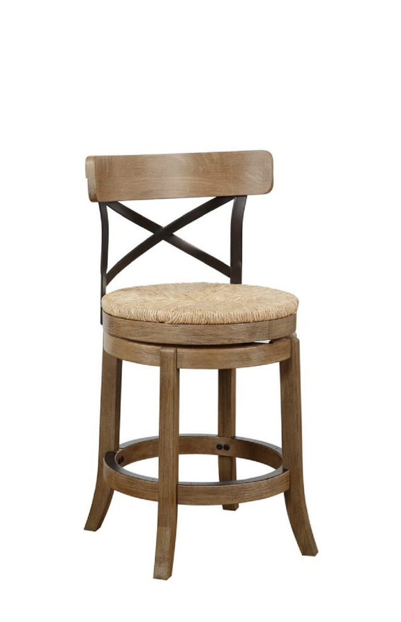 Boraam Myrtle Counter Height Stool 24Inch Wheat WireBrush