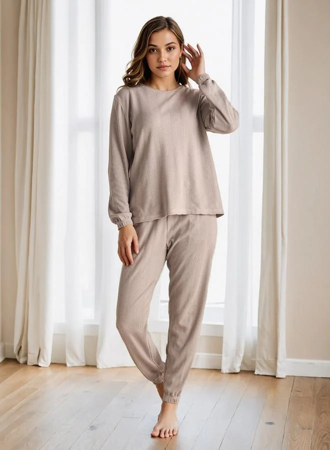 Splash FAV Waffle Textured Pyjama Set