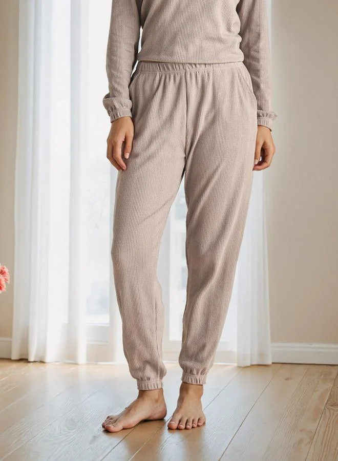 Splash FAV  Waffle Textured Pyjama Set for Women | Best Price UAE