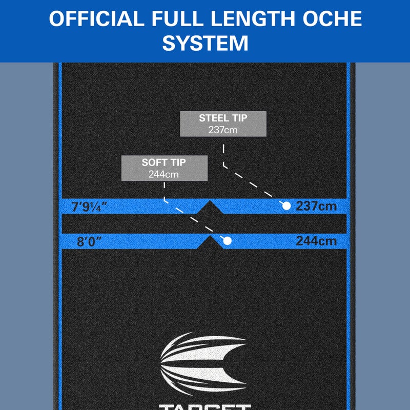 Target Darts World Champion Darts Mat - Blue Trim - Image 2