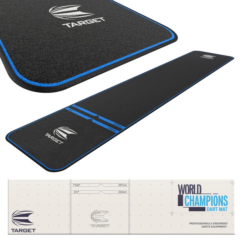 Target Darts World Champion Darts Mat - Blue Trim - Image 1