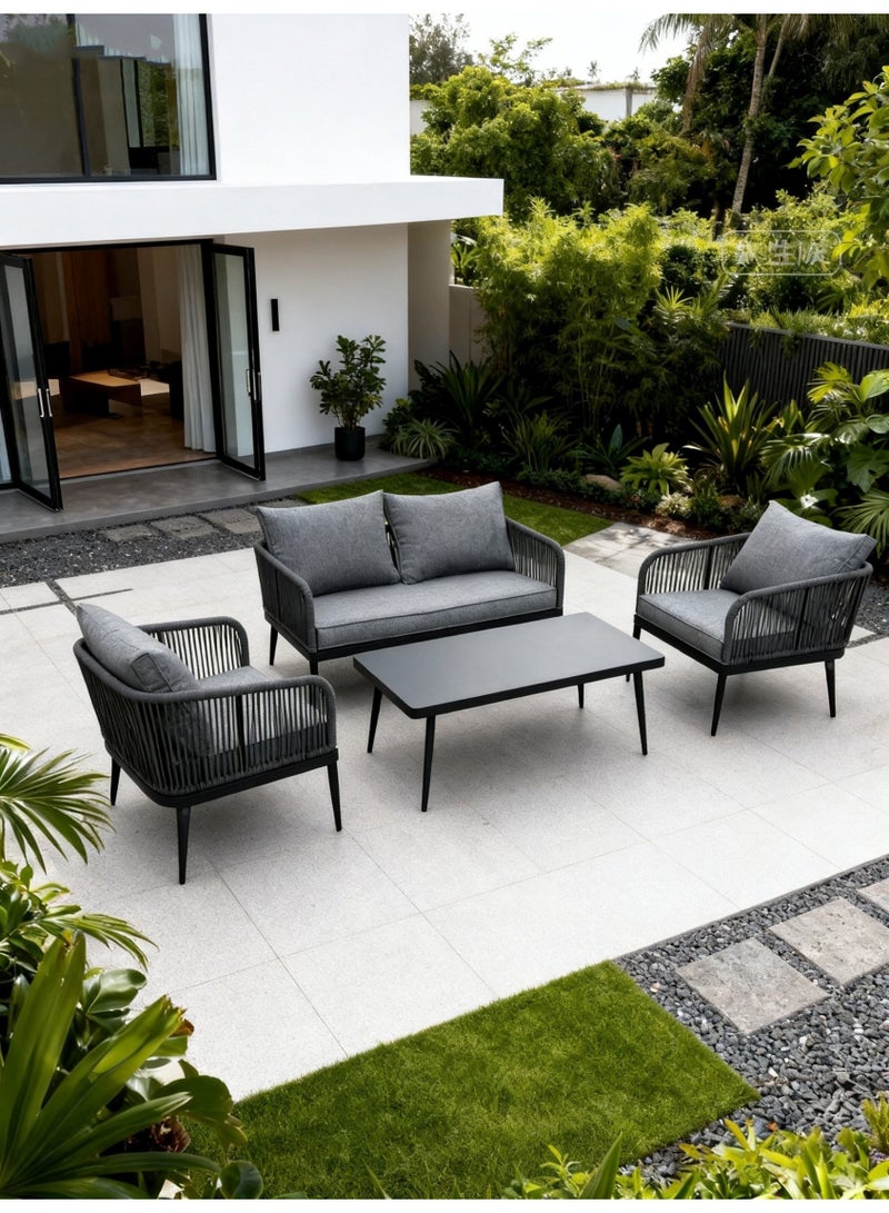 Broyhome 4-Seater Patio Furniture Outdoor Sofa Set Modern Garden Furniture , Sunproof & Waterproof - Image 1