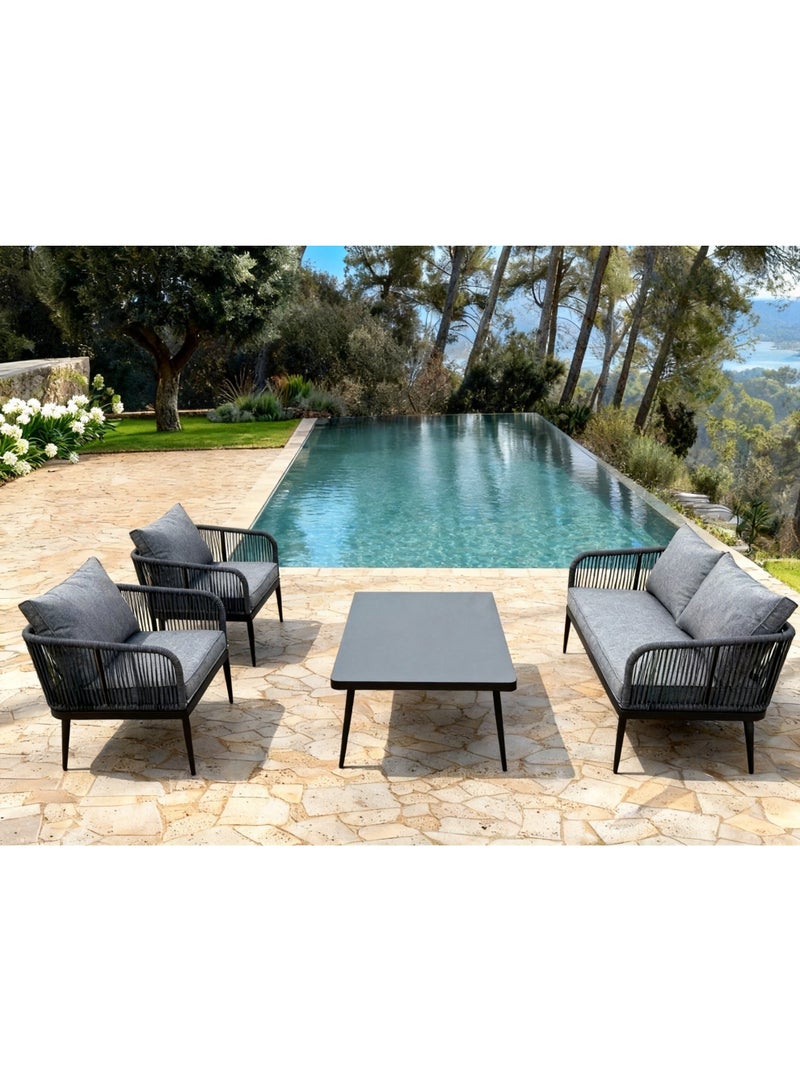 Broyhome 4-Seater Patio Furniture Outdoor Sofa Set Modern Garden Furniture , Sunproof & Waterproof - Image 2