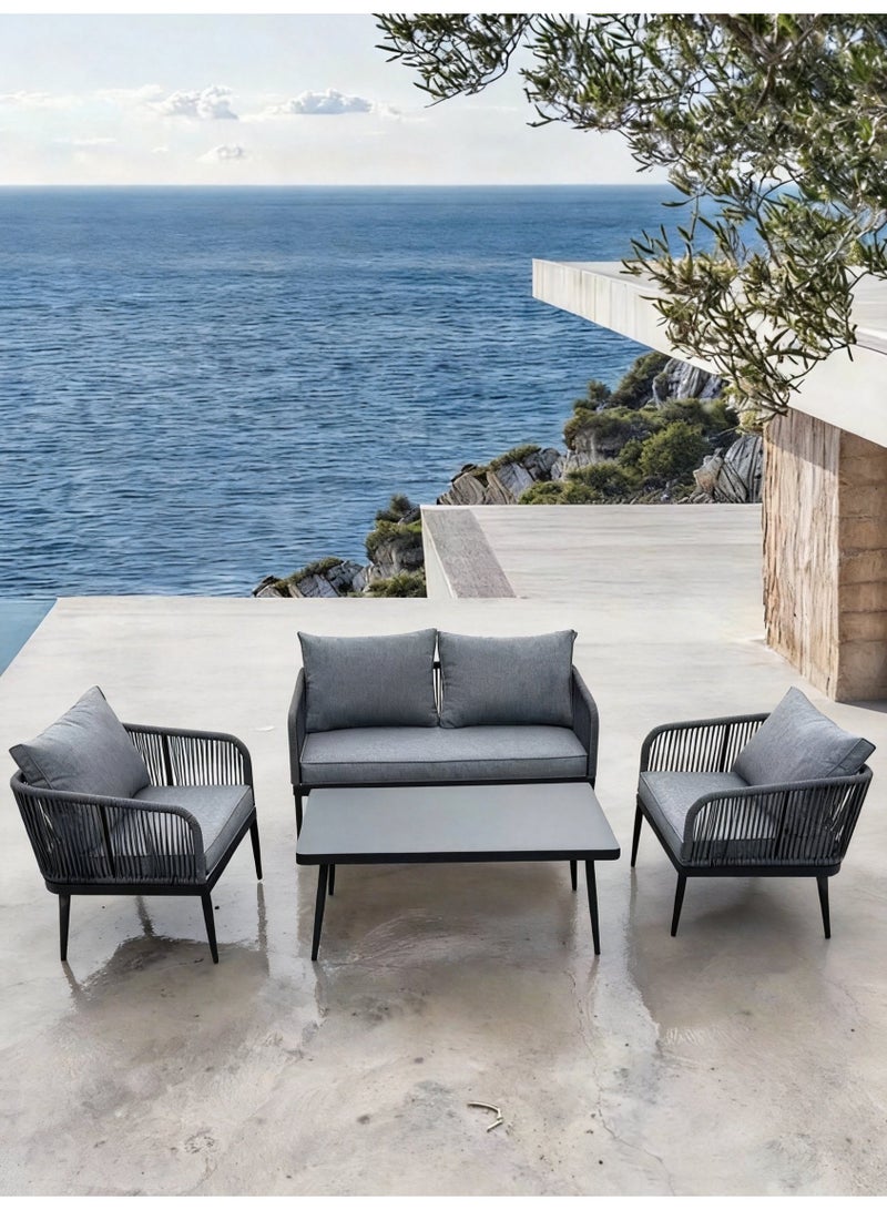 Broyhome 4-Seater Patio Furniture Outdoor Sofa Set Modern Garden Furniture , Sunproof & Waterproof - Image 3