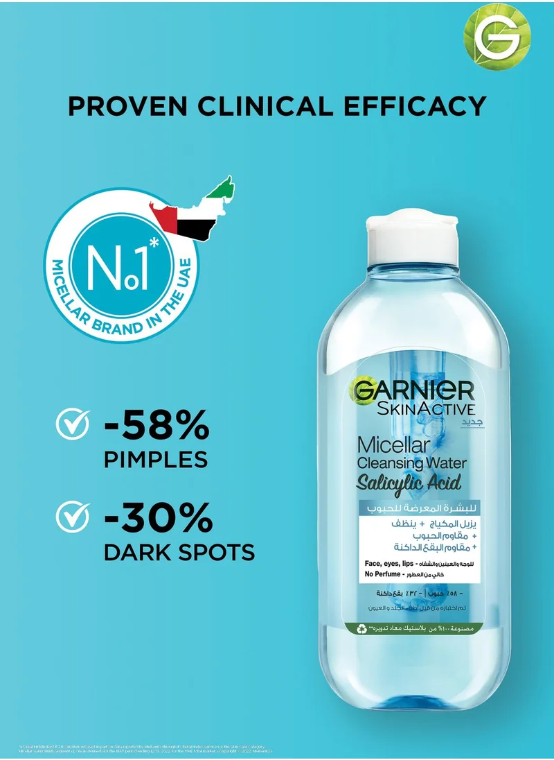 Garnier Garnier Skinactive Micellar Cleansing Water With Salicylic Acid, 400Ml